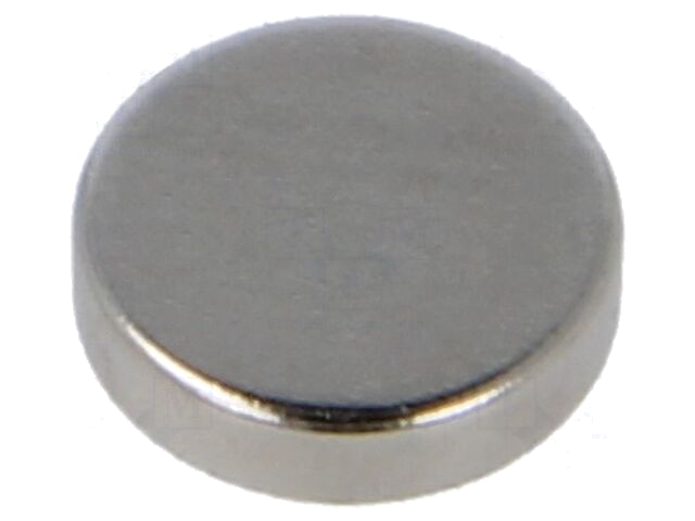 Magneet: vast; neodymium; 7N; Ø: 8mm; H: 2mm Magneet: vast; neodymium; 7N; Ø: 8mm; H: 2mm